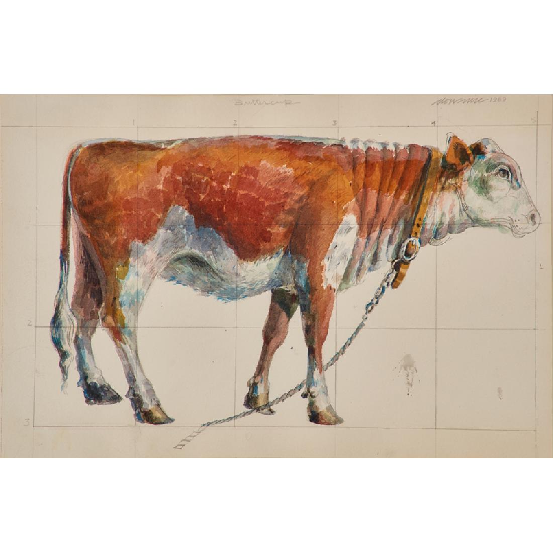 Don Nice (American, b. 1932): Buttercup, 1969; Watercolor and graphite on paper (framed); Signed, dated and titled; 11" x 16 3/8" (sheet); Exhibition: Don Nice, Allan Stone Gallery, New York, March 8 - 28, 1969; Two Views of Pop: