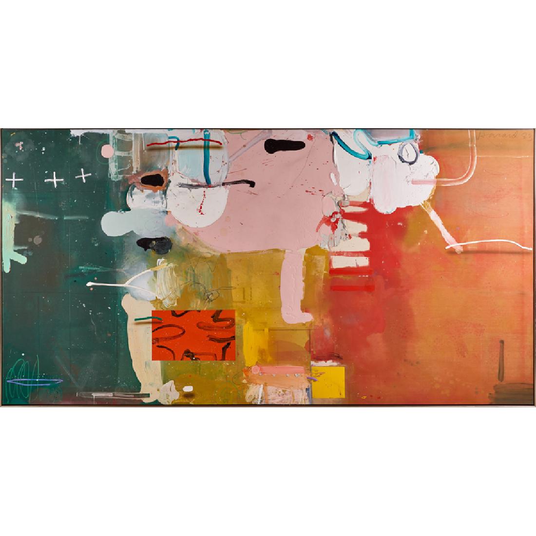 James Havard (American, b. 1937): Dog Paddle BVI, 1983; Acrylic on canvas (framed); 66" x 126"; Exhibition: Hokin Gallery, Palm Beach, between 1980-1986; Louis Meisel Gallery, New York, between 1983-1986; Literature: Dorfman, John, Ta