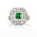 ART DECO EMERALD & DIAMOND PLATINUM RING