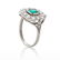 ART DECO EMERALD & DIAMOND PLATINUM RING - 2