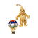 WHIMSICAL DIAMOND & GEM SET YELLOW GOLD BROOCHES