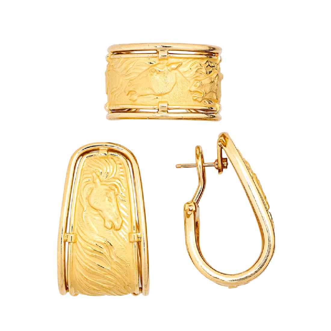 CARRERA Y CARRERA HORSE MOTIF RING & EARRING SUITE (1 of 1)