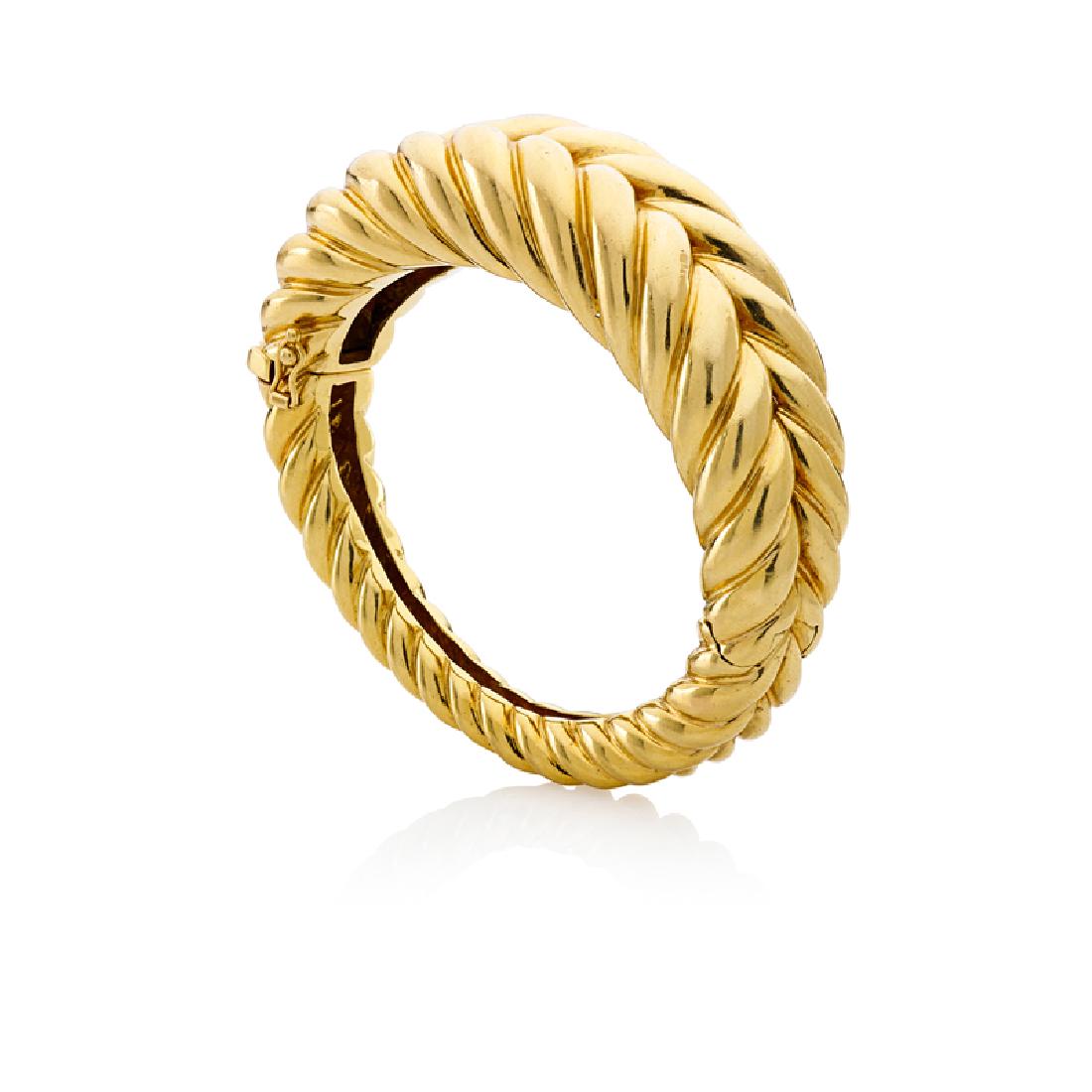 BRAIDED YELLOW GOLD CUFF BRACELET (1 of 3)
