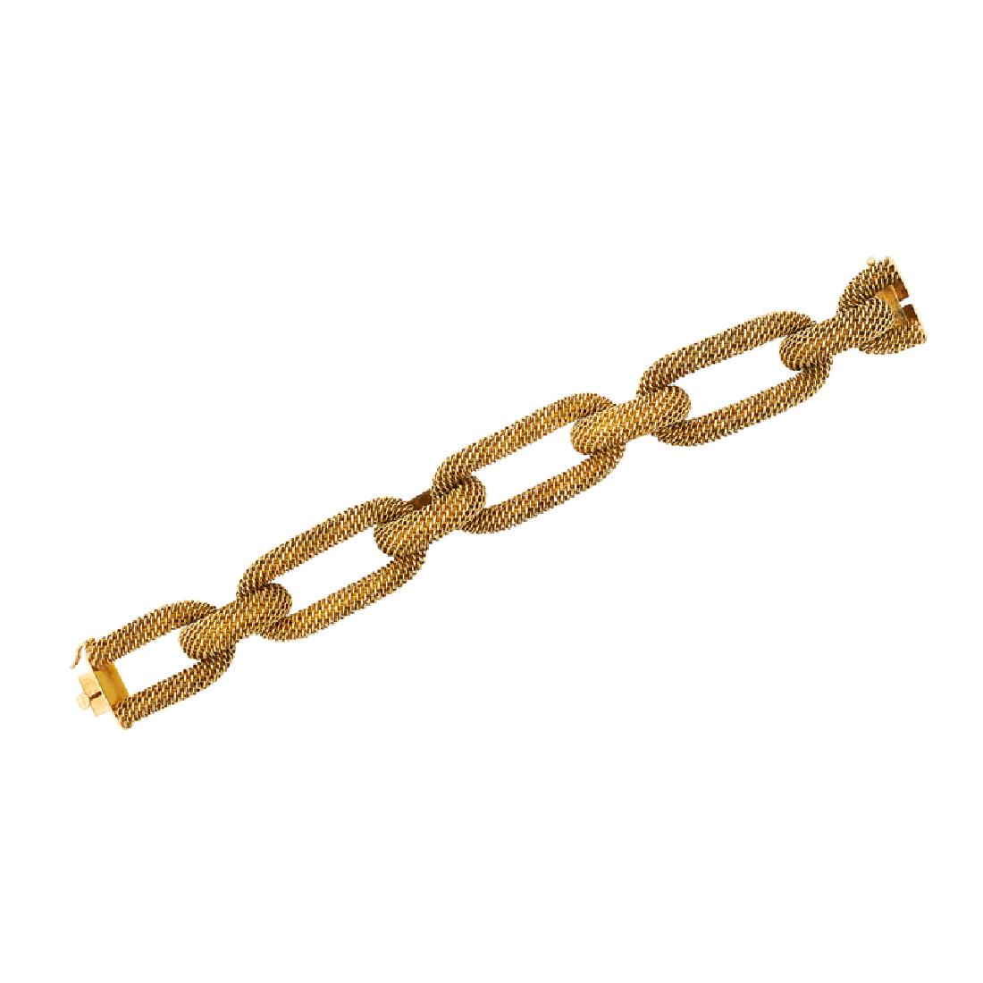 ITALIAN YELLOW GOLD LINK BRACELET (1 of 4)