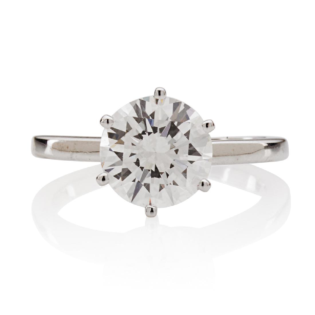 1.96 CTS. ROUND BRILLIANT CUT DIAMOND ENGAGEMENT RING (1 of 3)