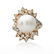 SOUTH SEA PEARL, DIAMOND & YELLOW GOLD RING