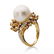 SOUTH SEA PEARL, DIAMOND & YELLOW GOLD RING - 2