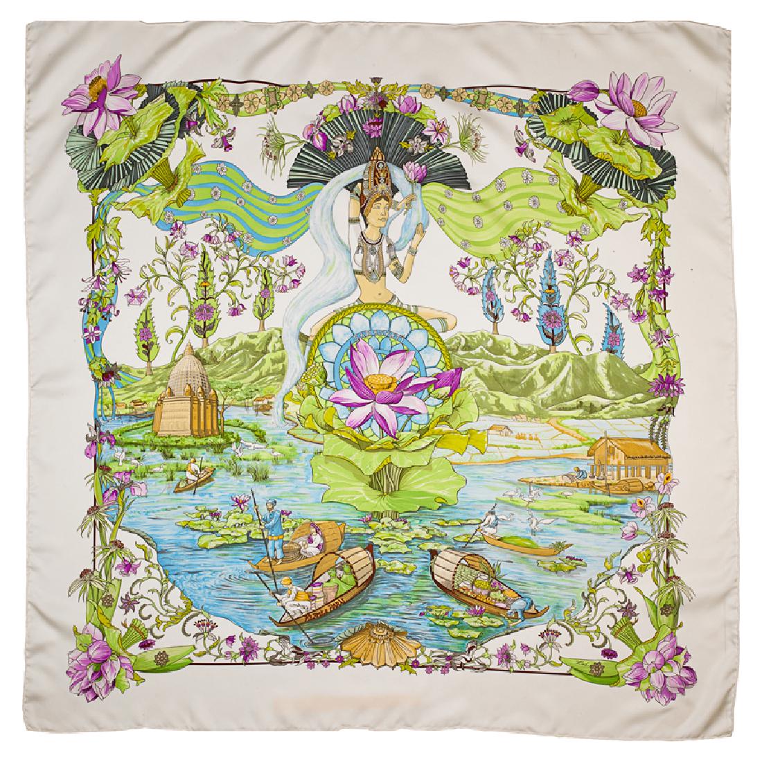 HERMÉS "SARASVATI" SILK SCARF (1 of 1)