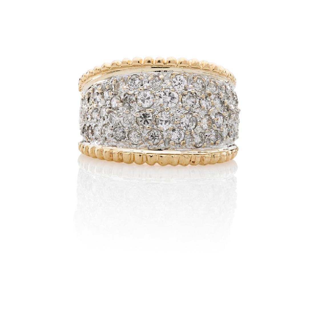 DIAMOND BICOLOR GOLD BAND RING (1 of 2)