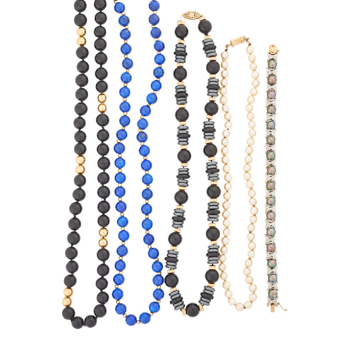 HARDSTONE BEAD OR PEARL JEWELRY (1 of 1)