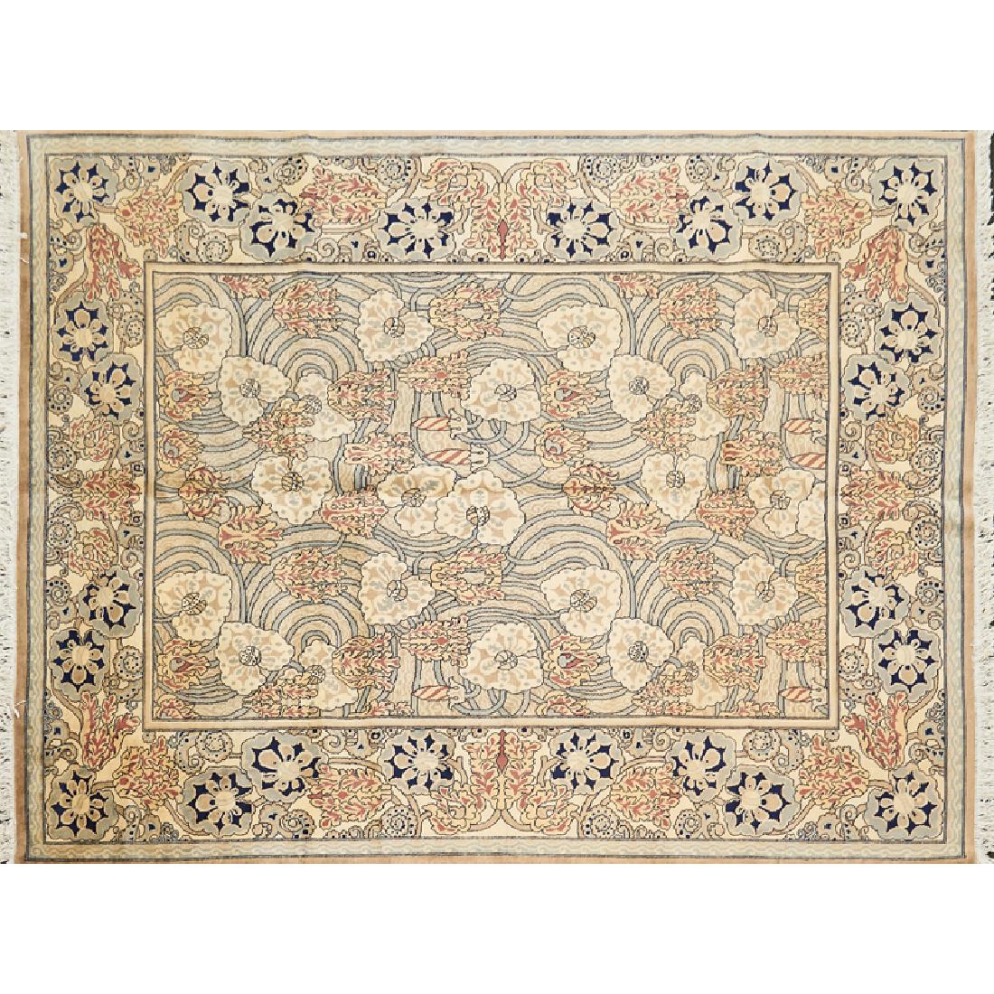 STYLE OF WILLIAM MORRIS: STYLE OF WILLIAM MORRIS Contemporary room-sized wool rug Unmarked 8' 2" x 10' 6"