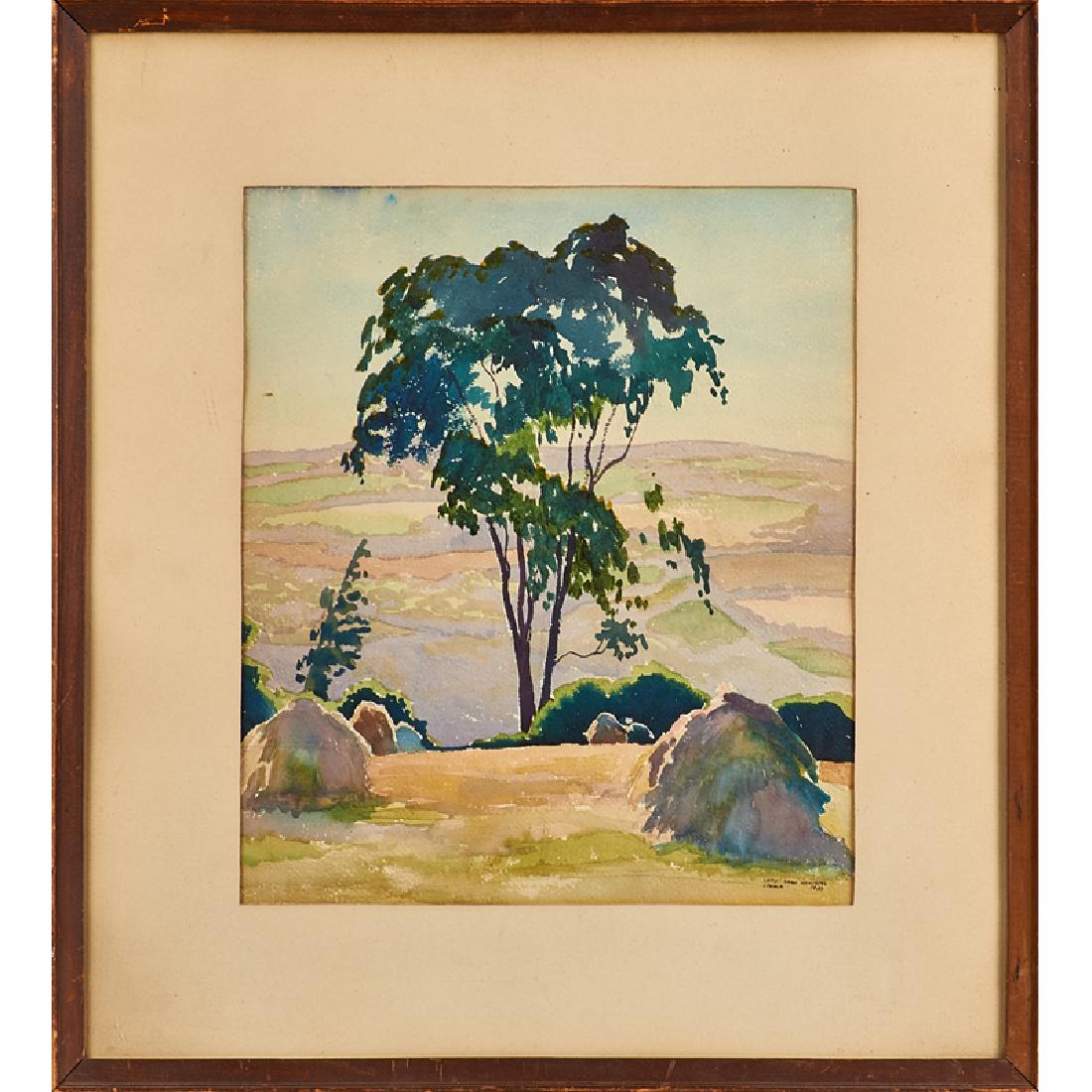 KEITH SHAW WILLIAMS (American, 1906-1951): Untitled (Ithaca landscape), 1930 Watercolor on paper (framed) Signed and dated 15" x 13" (sight)