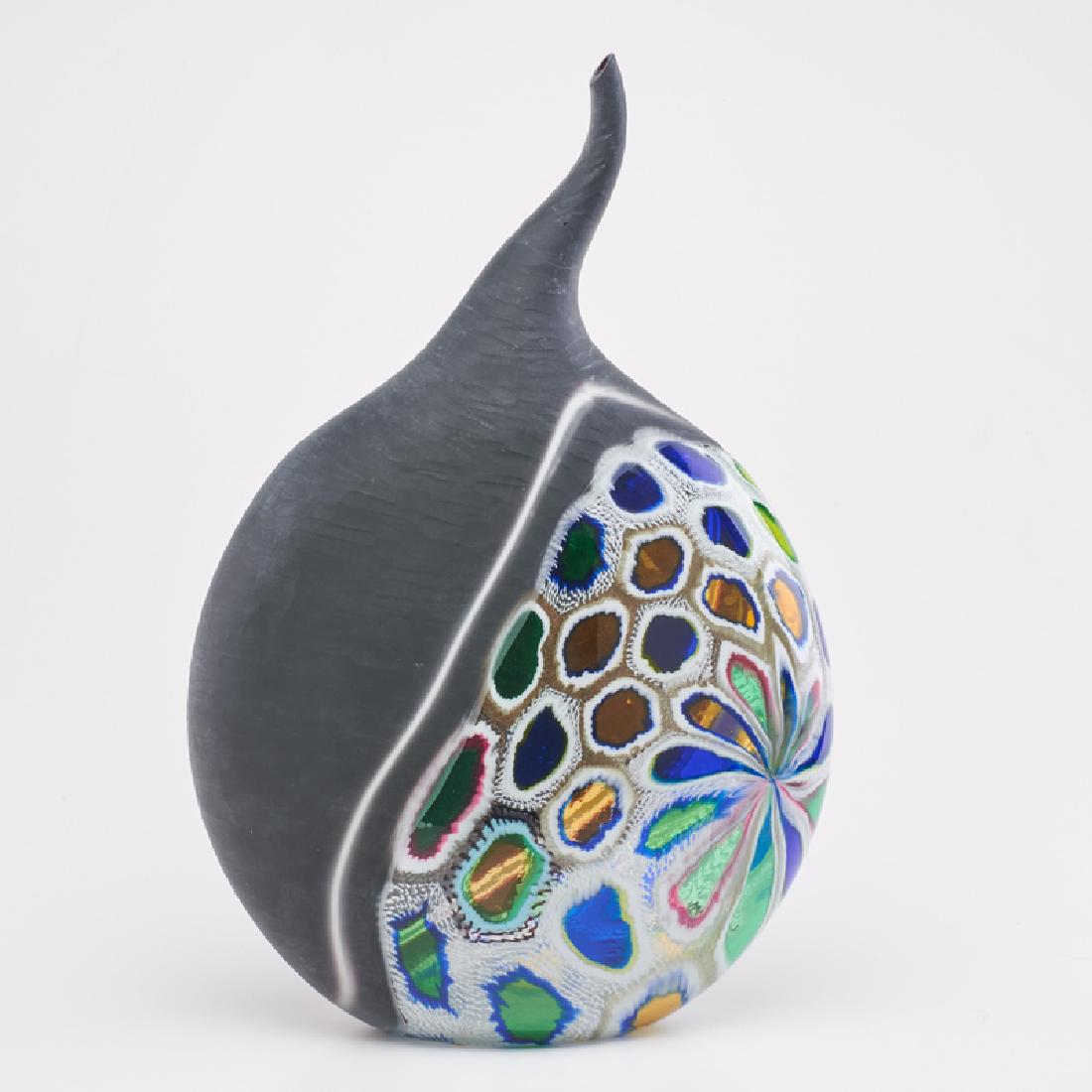 MASSIMILIANO SCHIAVON (b. 1971): Vase, Murano, Italy Blown and battuto glass with murrine Signed and numbered 16 1/2" x 11 1/2" x 4 1/2"