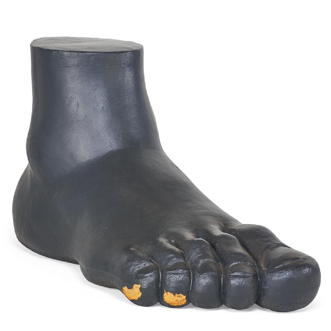 GAETANO PESCE; B&B ITALIA: Up" series foot sculpture, Italy, latter half 20th c. Rubber-coated foam Unmarked 32" x 64" x 24