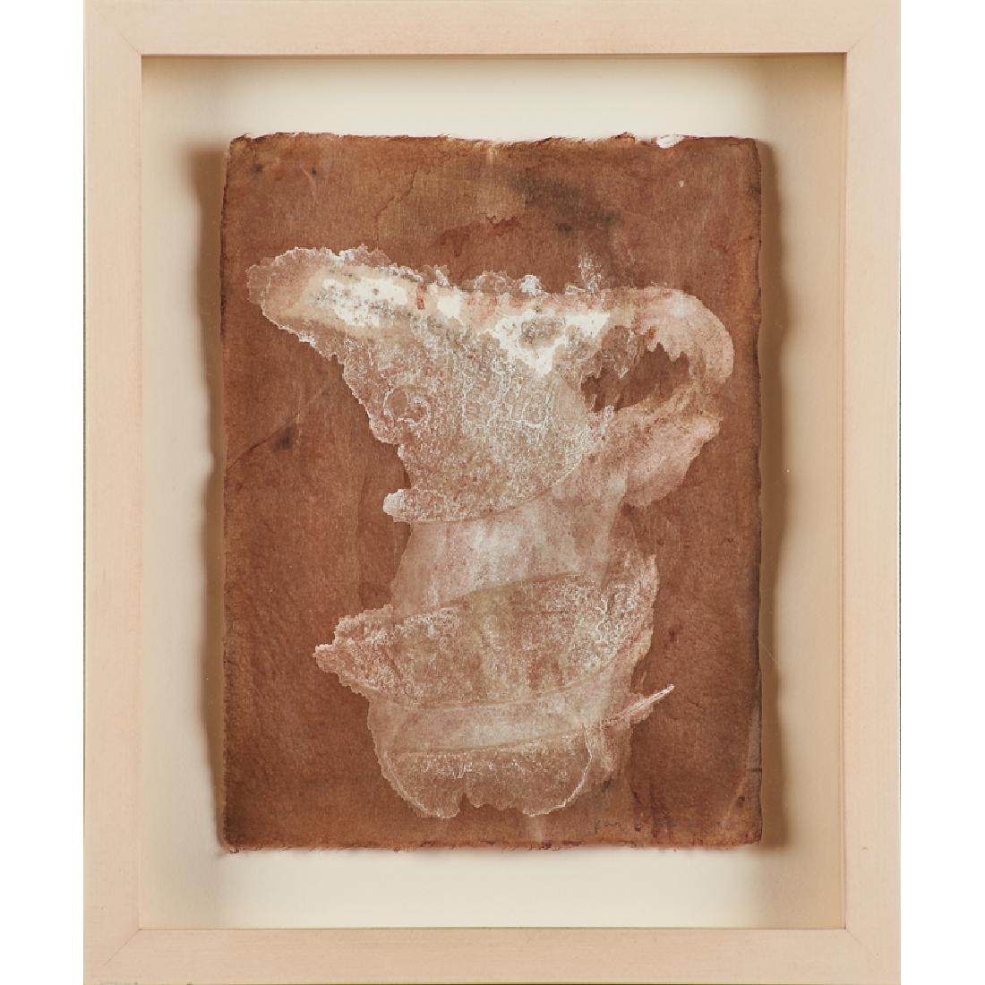 KATHY BUTTERLY (American, b. 1963): Oil and turpentine on rice paper Untitled, 1990 (framed) Signed and dated 10 1/2" x 8" (sheet)