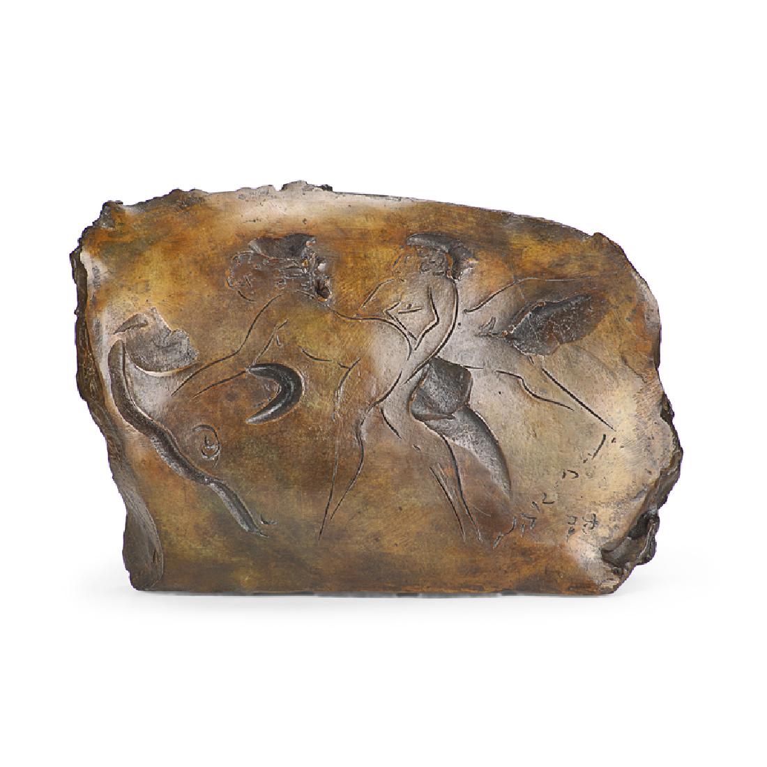 REUBEN NAKIAN (American, 1897-1986): Untitled, 1978 Bronze Signed and dated "Nakian/78" with foundry mark "Roman Bronze Works Inc. NY" 18 1/2" x 27" x 4"
