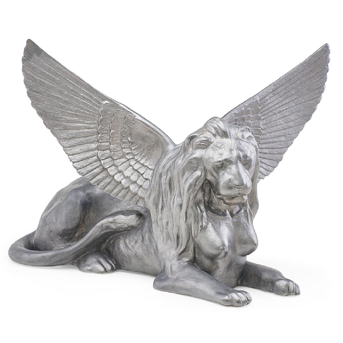 JACK THOMPSON (American, b. 1946): Leo Ceramic with painted graphite finish 12 1/4" x 18" x 17 1/2"