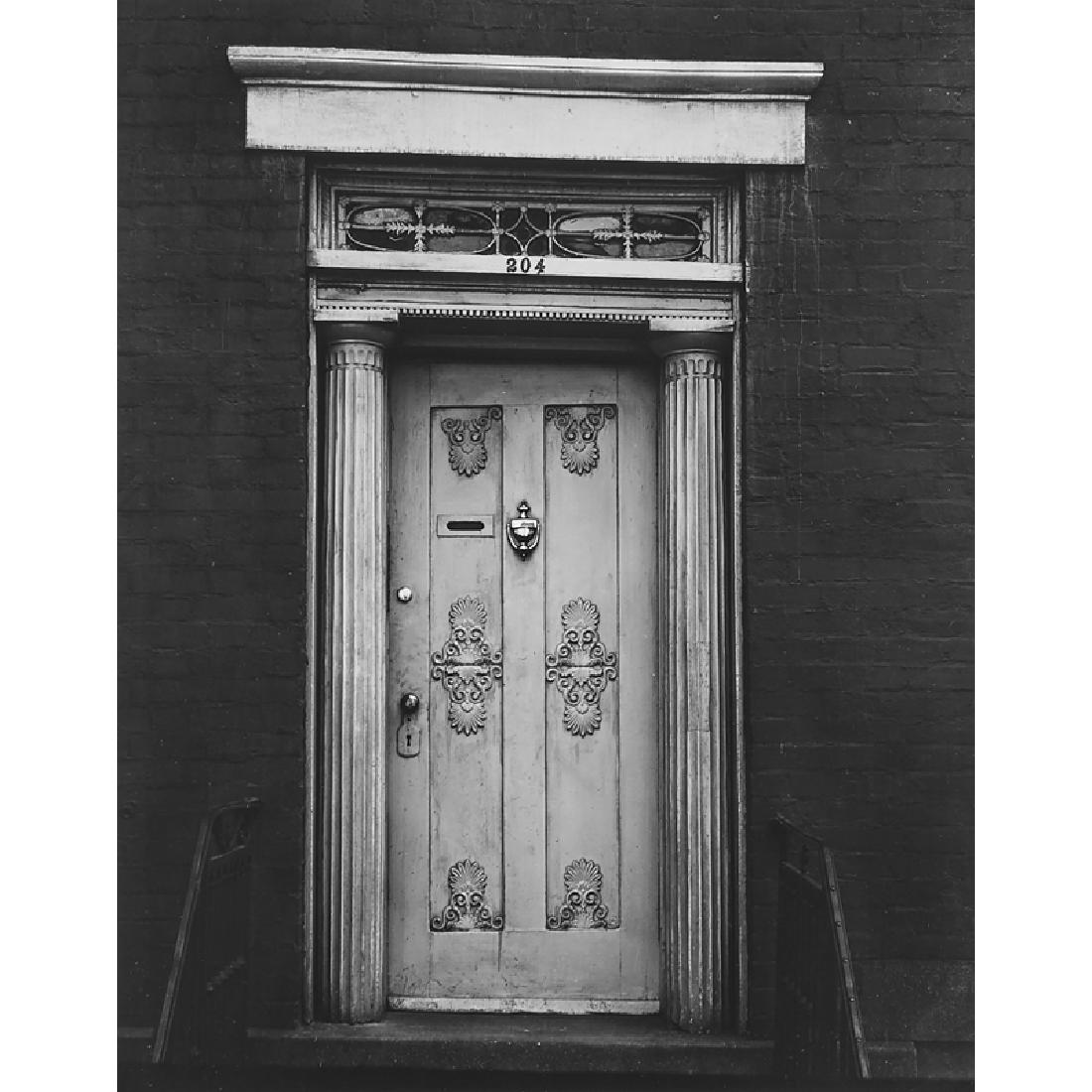 Walker Evans (American, 1903-1975): Doorway, 204 West 13th Street, New York City, ca. 1931/1974 Gelatin silver print (framed) Signed and numbered 7/75 11" x 8 3/4" (sheet) Provenance: Debra Bell Photographs, New York (label on verso) Fr