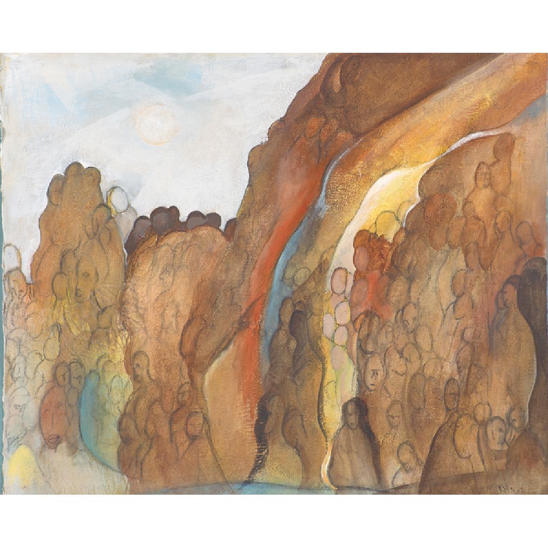 Merton D. Simpson (American, 1928-2013): Middle Passage #3, 2003 Mixed media on paper (framed) Signed 18 1/2" x 22" (sheet) Provenance: The artist Allan Stone Gallery, New York