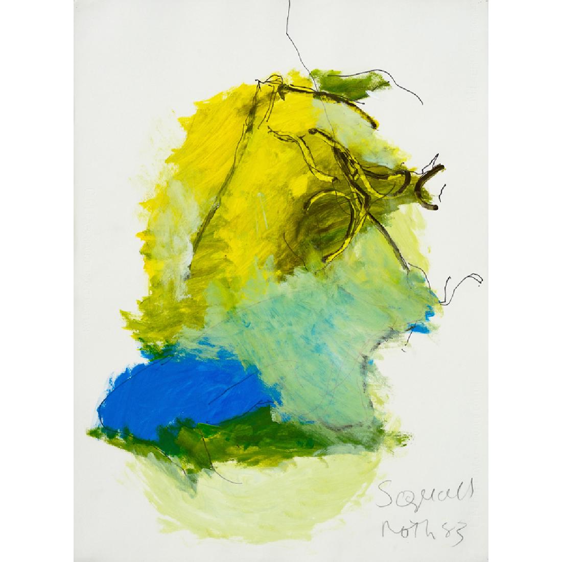 Jack Roth (American, 1927-2004): Untitled, 1983 Acrylic on paper (framed) Signed 30” x 22” Provenance: Estate of the artist Private Collection, New York