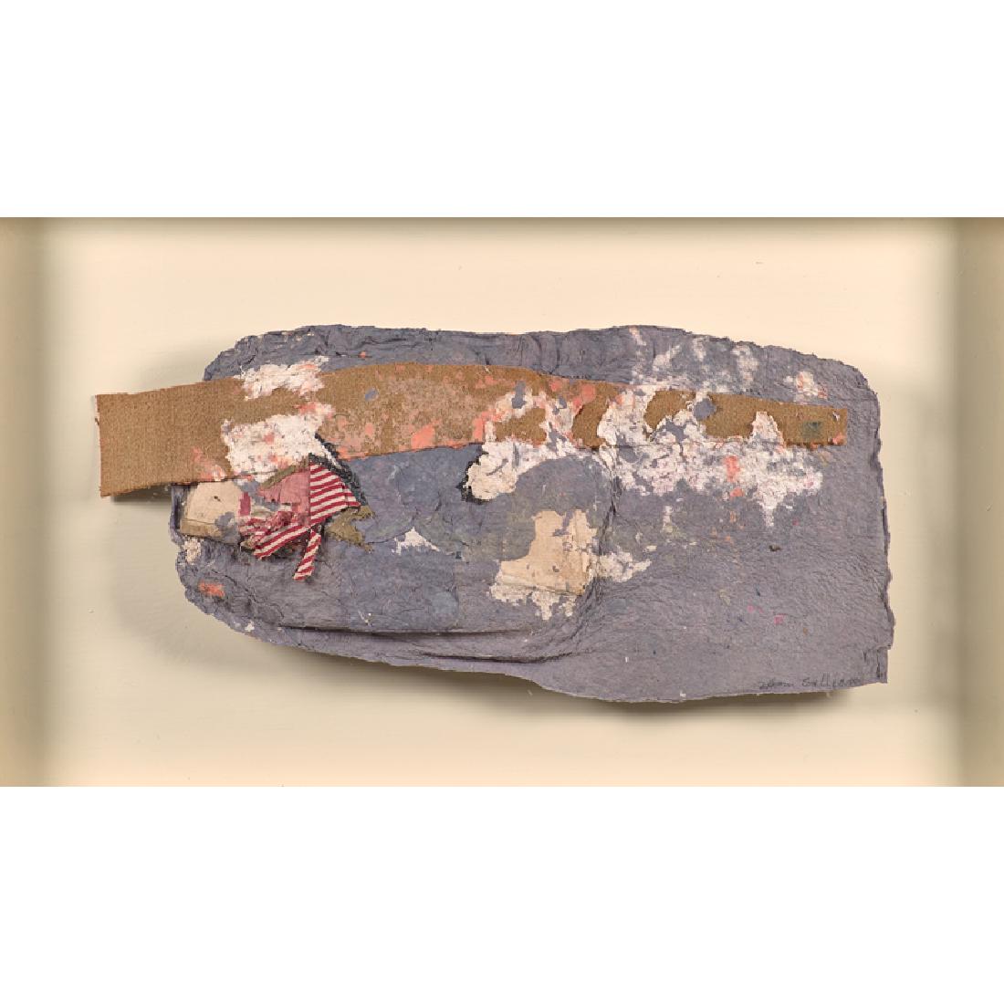 Sam Gilliam (American, b. 1933): Untitled Mixed media on handmade paper (in Plexibox shadow box) Signed 11" x 23" Provenance: Private Collection, Connecticut