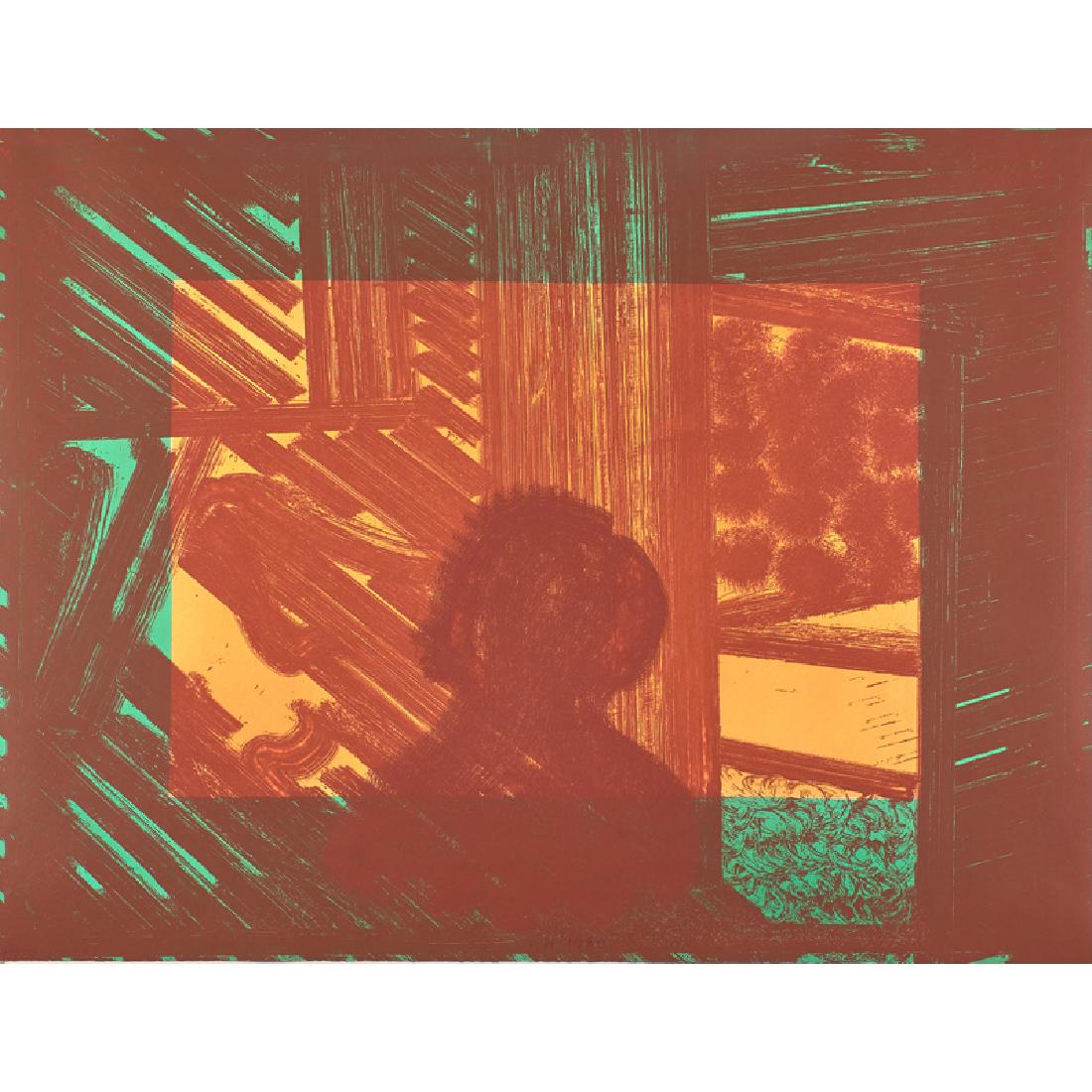 Howard Hodgkin (British, 1932-2017): The Artist and Model, 1980 Soft ground etching (framed) Initialed, dated and numbered 75/100 Provenance: Private Collection, New York
