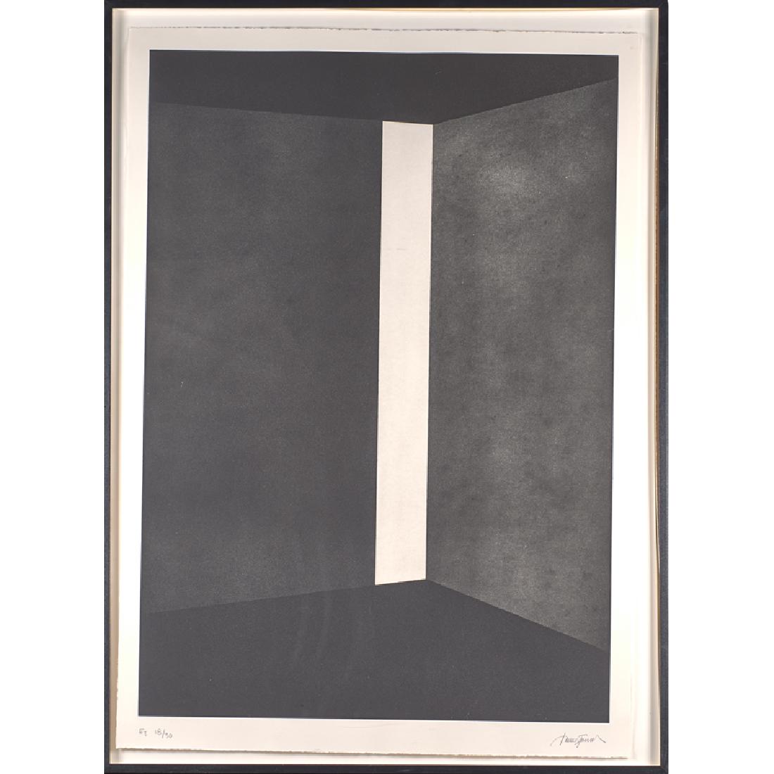 James Turrell (American, b. 1943): Tollyn from First Light, 1989-90 Etching and aquatint on paper Signed and numbered E3 18/30 (framed) 42 1/4" x 29 1/2" (sheet) Printer: Peter Kneubuhler, Zurich Publisher: Peter Blum Editions, New Yor
