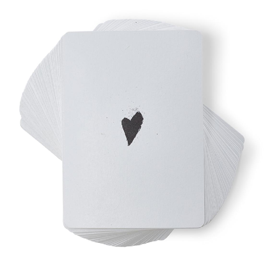 Donald Sultan (American, b. 1951): Playing Cards, 1989 54-card deck of poker size playing cards, plus one marker card, corresponding drawing and numbered wooden box Stamped A/D and numbered 55/100 Box: 4 1/4" x 3 1/4" x 1 1/4" Fabricat