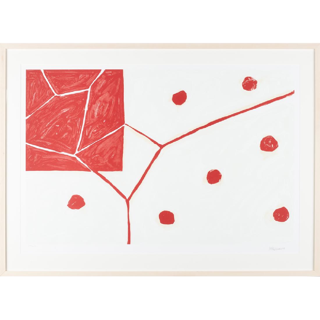 Mary Heilmann (American, b. 1940): Arbor Piece, 2000 Lithograph in colors (framed) Signed, dated and numbered 201/350 24 1/4" x 35 1/2" (sight) Provenance: Private Collection, New Jersey
