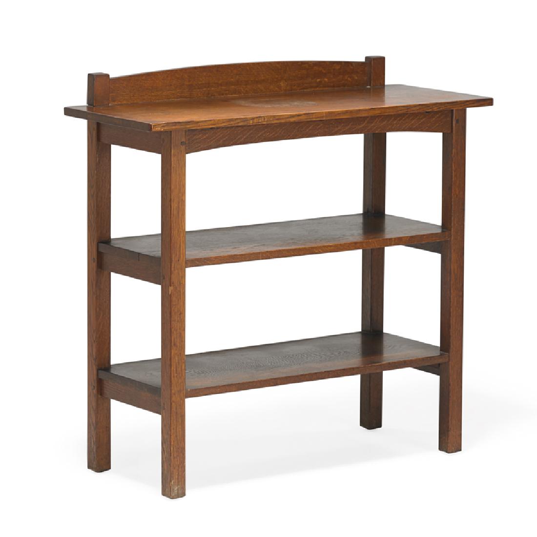 L. &J. G. STICKLEY Server: L. &J. G. STICKLEY Server, Fayetteville, NY, early 20th C. Unmarked 38 1/4" x 40" x 15"