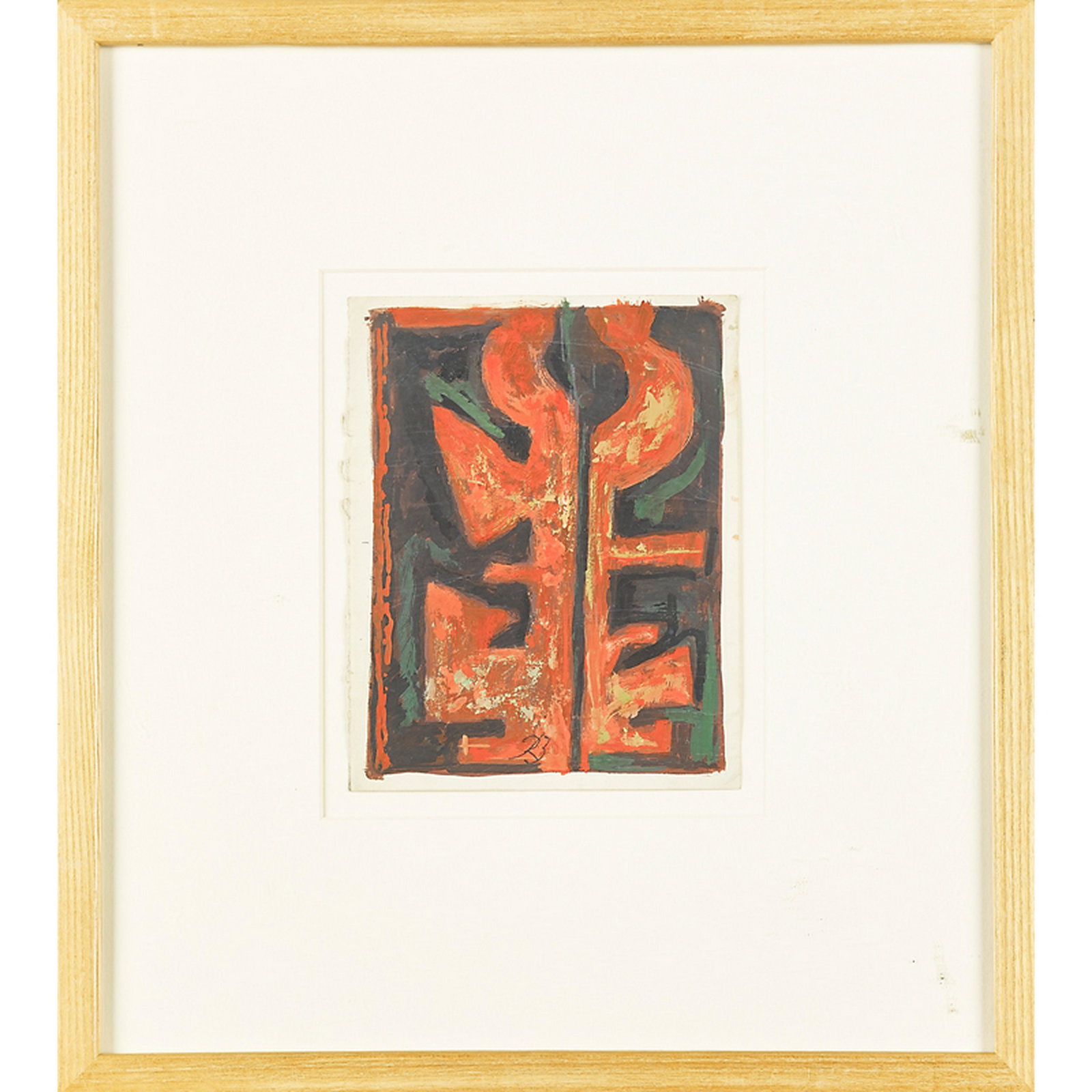 RENE BUTHAUD (1886-1986): Three Gouache on paper (all framed separately) Untitled Cubist sketches Each signed RB Sheets: 7 1/4" x 5 3/4", 7 3/4" x 6", 7 1/2" x 3 1/2" Provenance: The artist Michel Fortin, Paris Collection of S