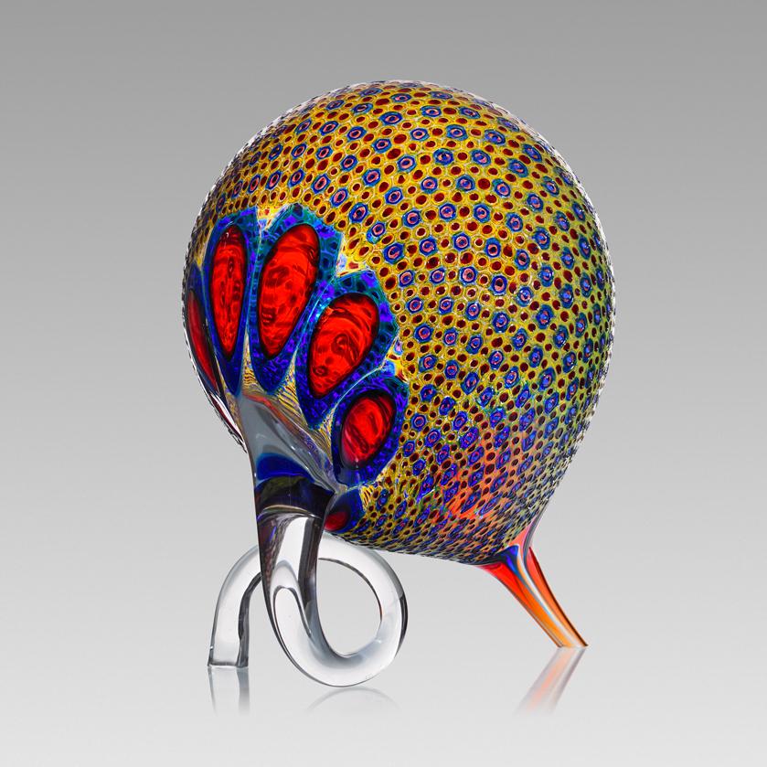 STEPHEN ROLFE POWELL Massive Whacko sculpture: STEPHEN ROLFE POWELL (1951 - 2019) "Lascivious Nubile Nudge" from the Whacko series, Danville, KY, 2004 Blown glass murrine Etched signature and date 'Stephen R. Powell 2004 AKS 24 1/2" x 21 1/2" x 16
