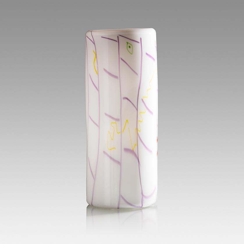 DALE CHIHULY Early Cylinder: DALE CHIHULY (b. 1941) Early Cylinder, Providence, RI, ca. 1974 Blown glass Unmarked 14 3/4" x 6" Blown by Dale Chihuly, it can be seen in an artist-signed photograph Provenance: Collection of John At