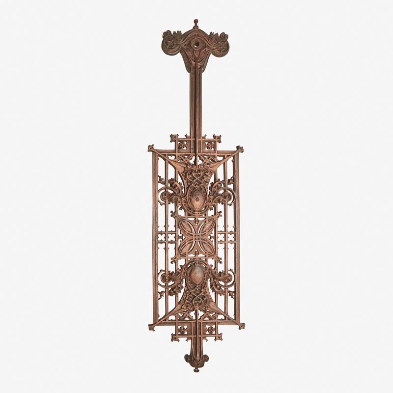LOUIS SULLIVAN ARCHITECTURAL ELEMENT: Cast iron baluster from the Schlesinger and Mayer Department Store otherwise known as the Carson Pirie Scott building in Chicago. Made by the Winslow Brothers, USA, ca.1898 35" x 10" Provenance: Wrigh