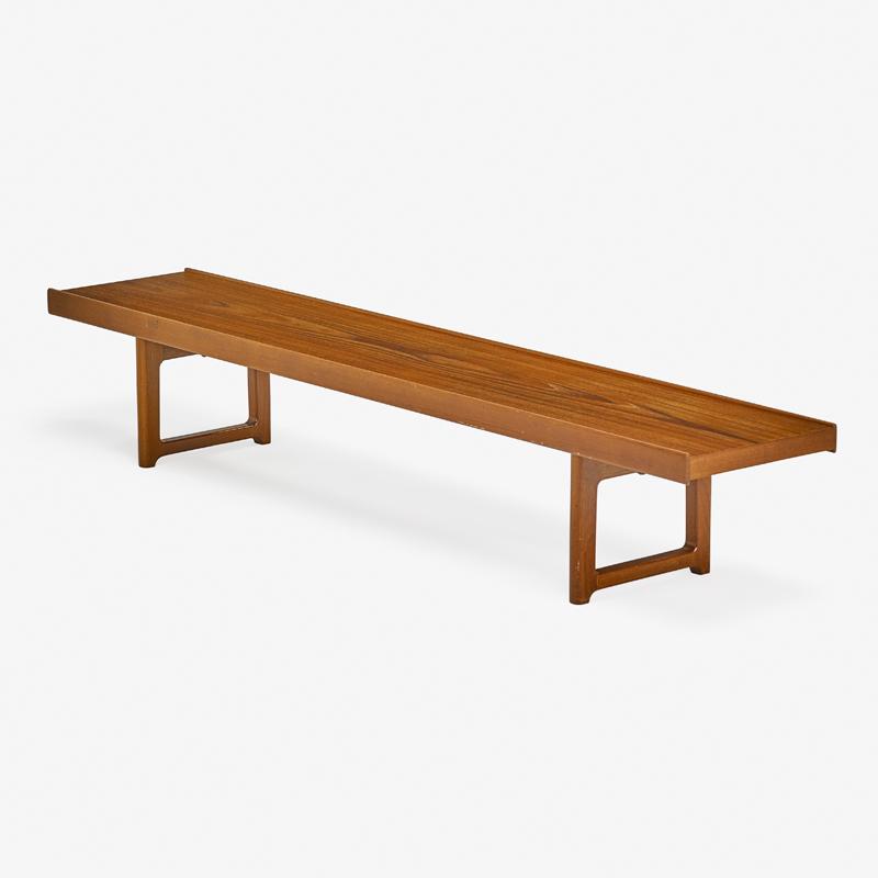 TORBJORN AFDAL KROBO BENCH: Teak, Mellemstrands Trevareindistri AS for Bruksbo, Norway, ca. 1962 Bench 13 1/2" x 79" x 14 1/2"