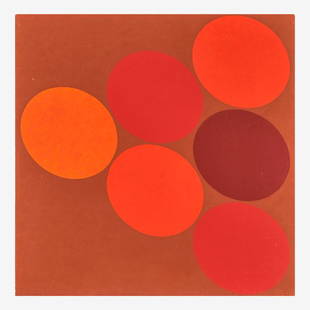 Oli Sihvonen (American, 1921-1991): Untitled, 1966 Oil on Masonite 30" x 30" x 7/8" Provenance: Henri Gallery, Washington D.C. (label on verso) Private Collection, Maryland