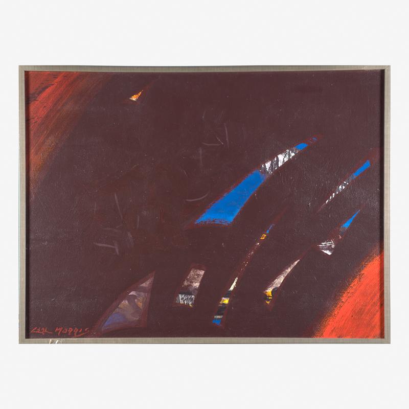 Carl Morris (American, 1911-1993): Untitled Oil on canvas (framed) Signed 35 1/2" x 47 1/2" Provenance: Private Collection, California