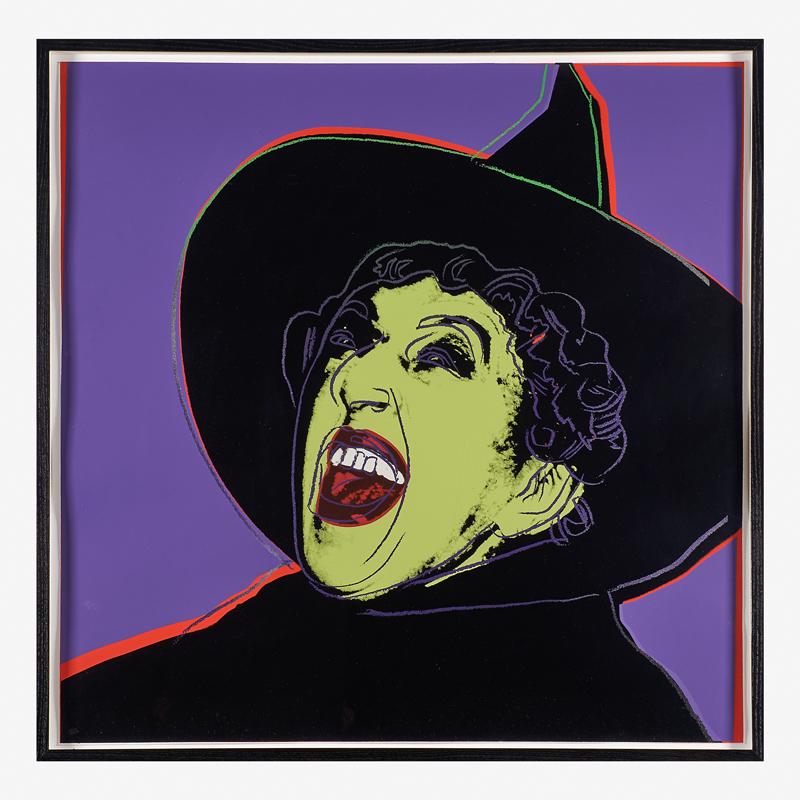 Andy Warhol (American, 1928-1987): The Witch, 1981 Screenprint in colors with diamond dust on Lenox museum board (framed) Signed and numbered 49/200 37 3/4" x 37 3/4" (sheet) Printer: Rupert Jasen Smith, New York Literature: Feldman-Sc
