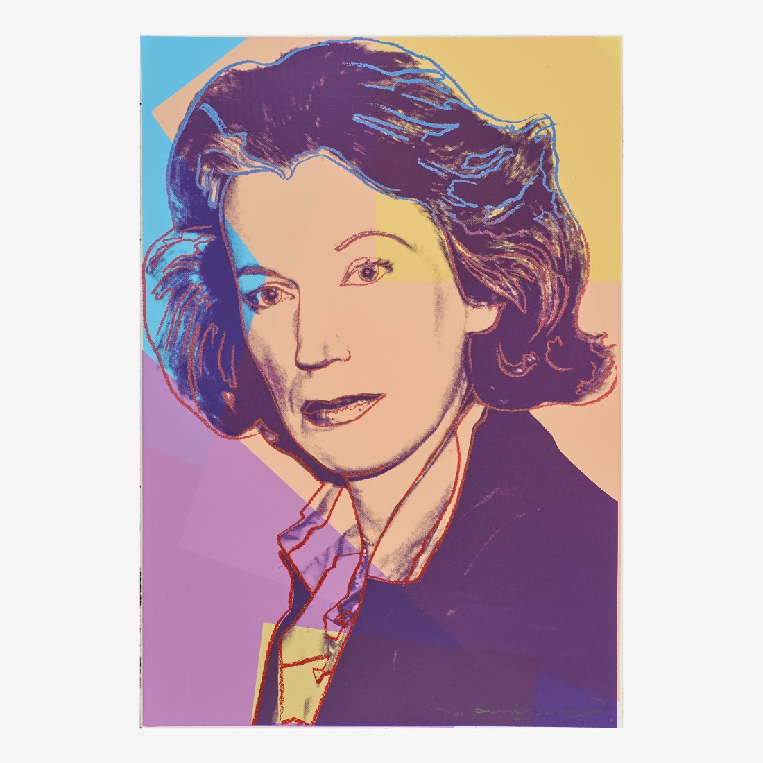 Andy Warhol (American, 1928-1987): Mildred Scheel, 1980 Screenprint in colors with diamond dust on paper Signed and numbered 796/1000 Artist stamp and date 30 1/2" x 22" (sheet) Literature: Feldman-Schellmann II.238 Provenance: Private