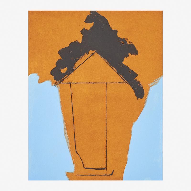 Robert Motherwell (American, 1915-1991): The Persian II, 1985 Aquatint, lift-ground etching and aquatint with soft-ground on Whatman paper (framed) Signed and numbered 64/70 27 3/4" x 23" (sheet) Printer: Catherine Mosley, artist's studio, G