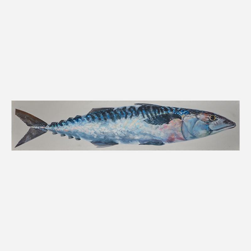 Don Nice (American, 1932-2019): Mackerel, 1967 Oil on canvas Signed, dated and titled 24" x 108" Exhibition: Don Nice, Allan Stone Gallery, New York, November 4 - 25, 1967 Literature: Donald Nice, Arts Magazine, November 1967 Proven