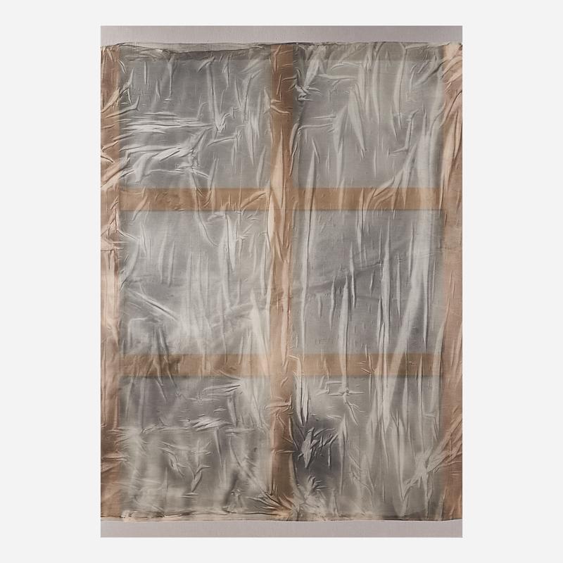 Ayan Farah (Somali/Swedish, b. 1978): Avdat, 2014 Alcohol, vinegar, fabric dye, binder on cotton and silk Signed, dated and titled 66 7/8" x 47 1/4" Provenance: Vigo Gallery, London Private Collection, New York