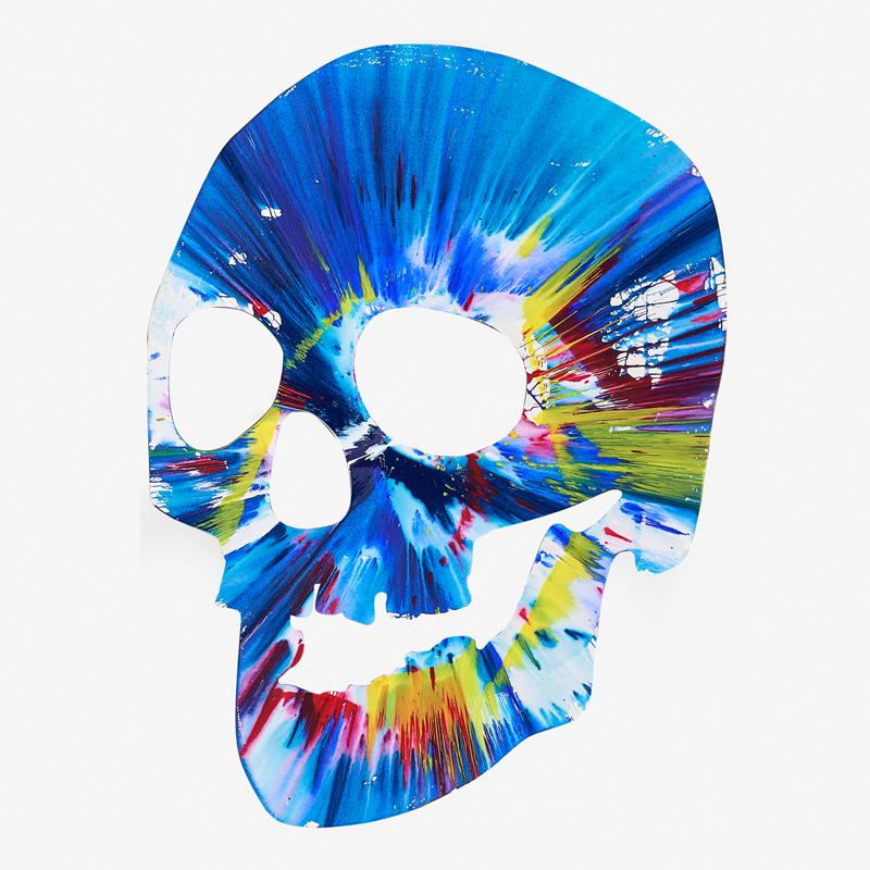Damien Hirst (British, b. 1965): Skull Spin Painting (Created at Damien Hirst Spin Workshop), 2009 Acrylic on paper Bears Hirst blindstamp and stamped with signature and inscription (This painting was made by / to celebrate the openi