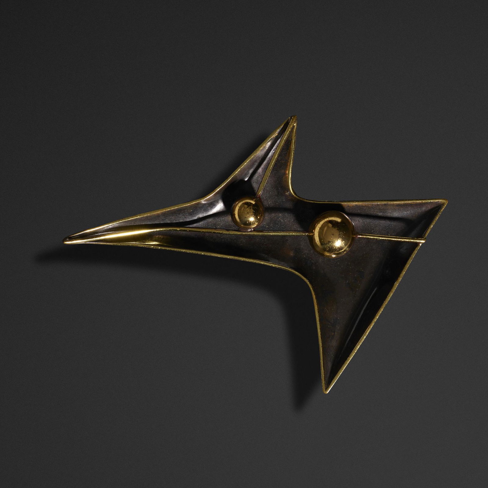For Auction: Art Smith, brooch (#186 Smith Metal Arts Company, Moon Crest
