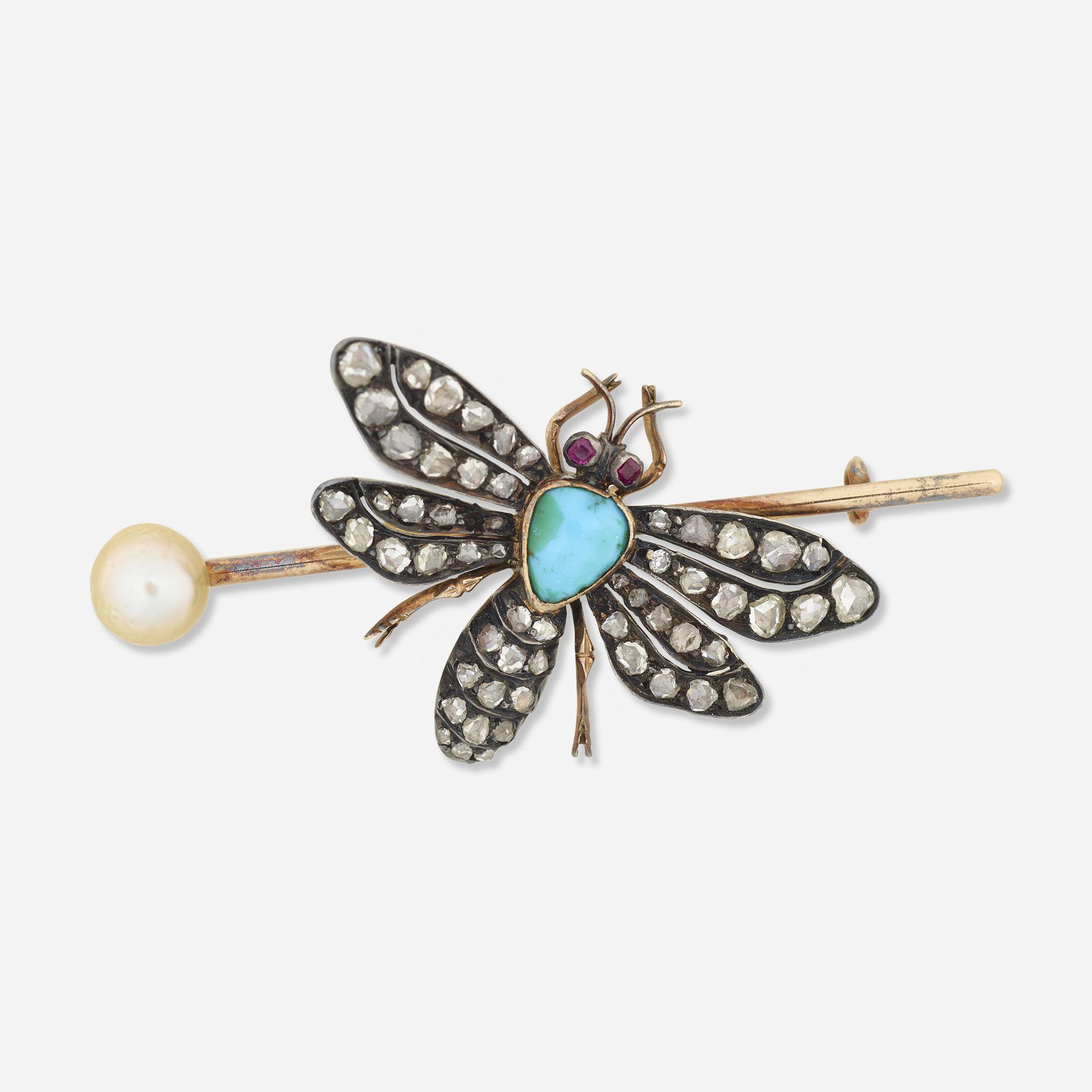 Edwardian gem-set insect brooch (1 of 1)