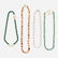 Four gem bead necklaces