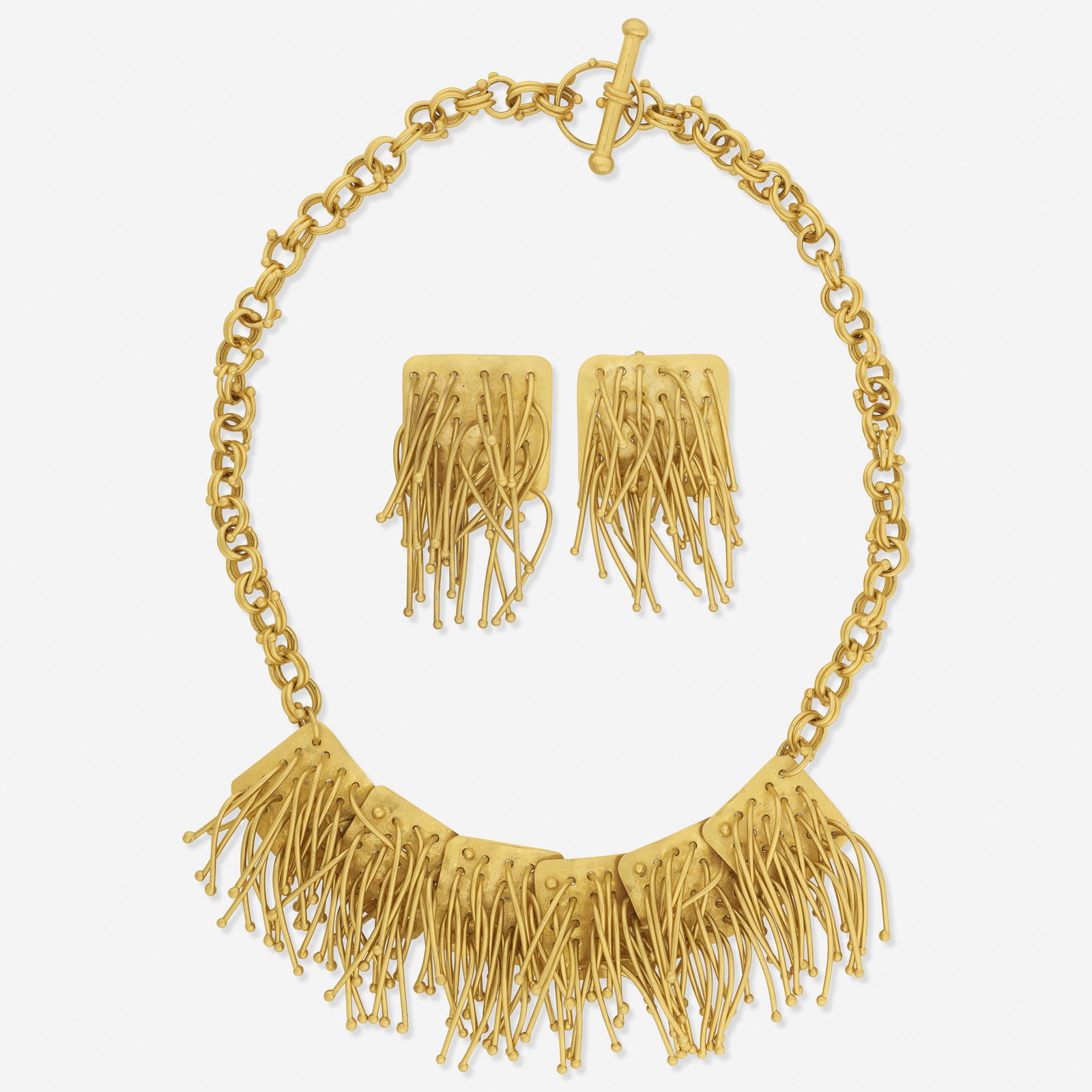Izabel Lam, "Willow Square" necklace and earring suite (1 of 1)