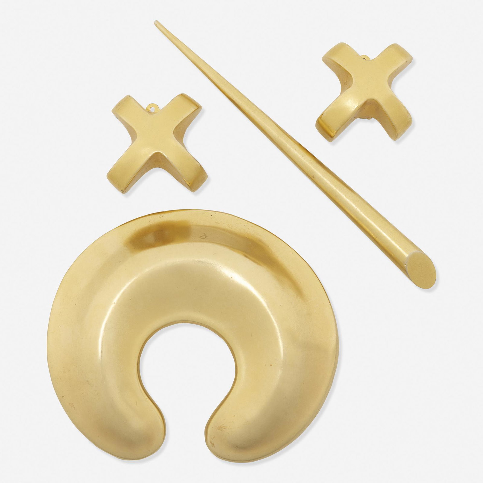 Robert Lee Morris, Earrings and two brooches (1 of 1)