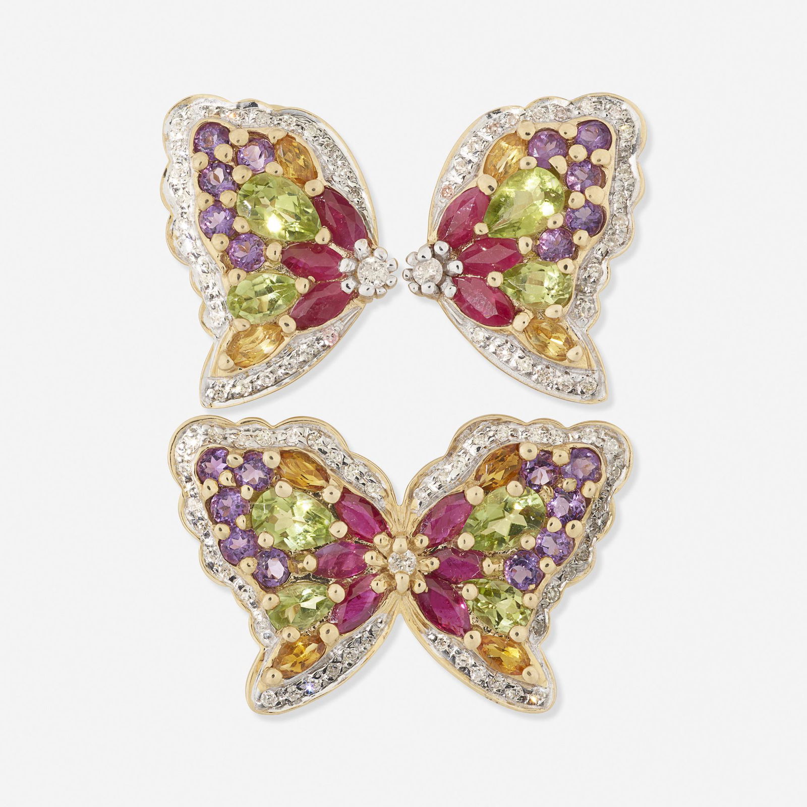 Suite of diamond and gem-set butterfly jewelry (1 of 1)