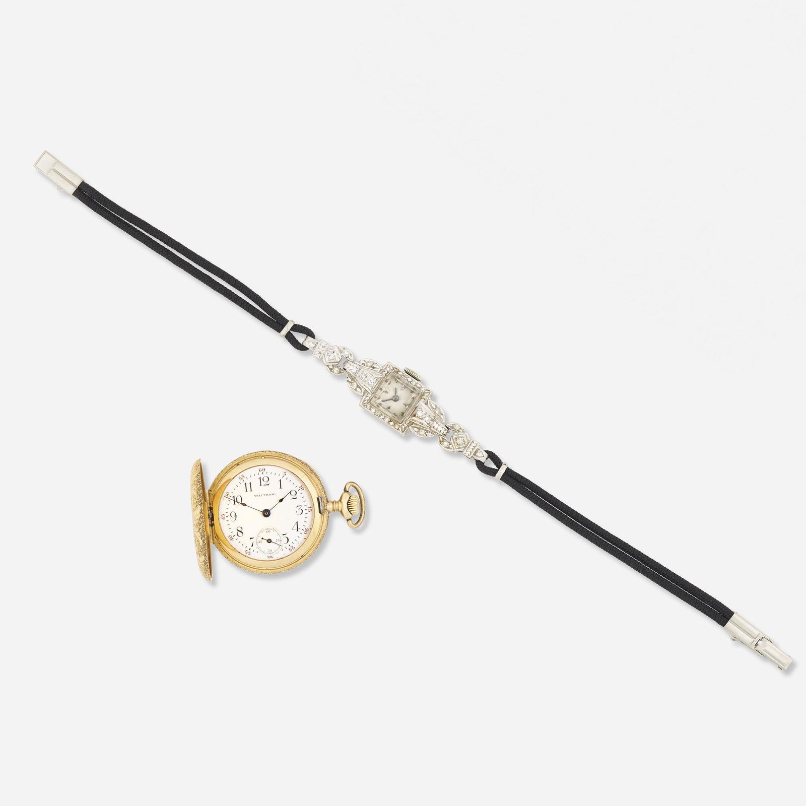 Lady's pendant watch and diamond wristwatch (1 of 3)